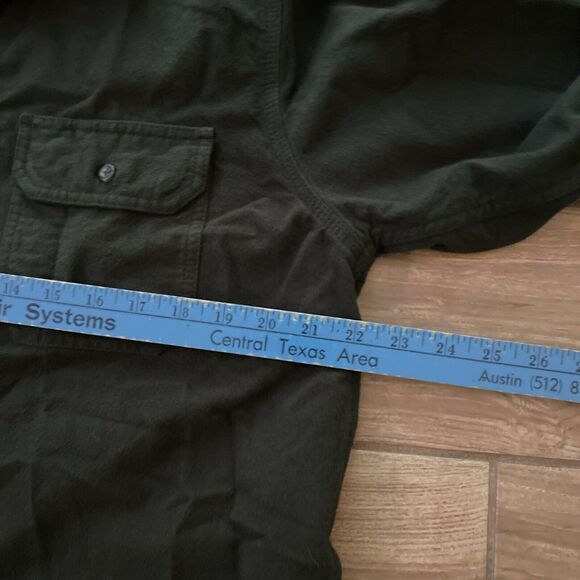 Eddie Bauer Long Sleeve Shirt Knit Army Green baumwolle Forest Hiking Outdoors - Picture 4 of 7